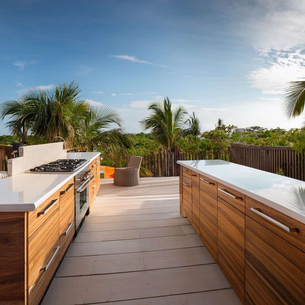 Modern Outdoor Kitchen Built in Brevard County